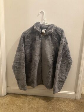 PINK gray fleece jacket